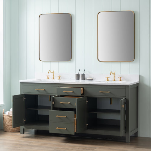 Sterling Rivers Jasper 72'' Double Bathroom Vanity with Vanity Top ...